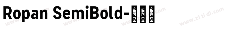 Ropan SemiBold字体转换